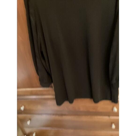 Carmen Marc Valvo Women’s Top Size 2X Black Sheer Sleeves - Picture 9 of 9